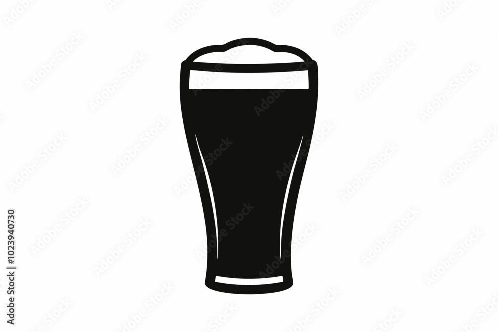 beer glass silhouette vector, beer glass bottle icon symbol. beer vector illustration beer glass silhouette vector, beer glass bottle icon symbol. beer vector illustration