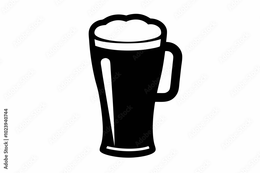 beer glass silhouette vector, beer glass bottle icon symbol. beer vector illustration beer glass silhouette vector, beer glass bottle icon symbol. beer vector illustration
