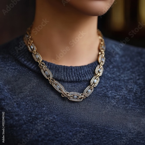 Gold Chain Necklace.