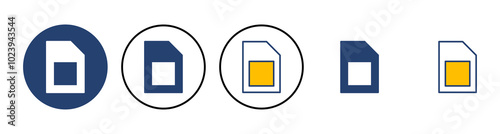 Sim card icon vector. dual sim card icon vector