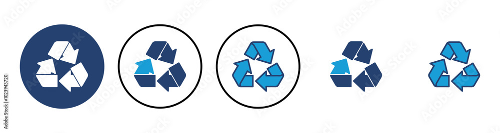 Recycle icon vector. Recycling vector icon.