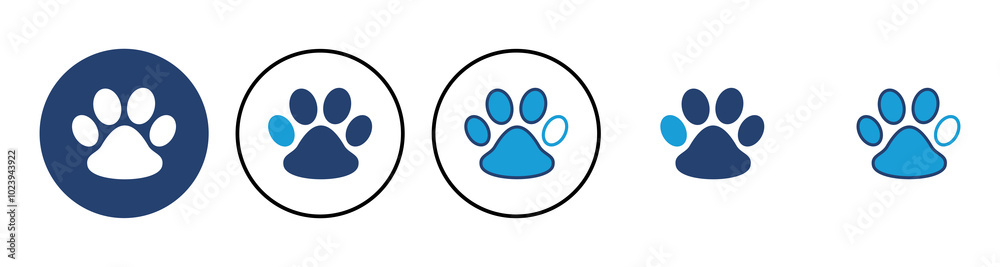 Paw icon vector. paw print icon vector. dog or cat paw Paw icon vector. paw print icon vector. dog or cat paw