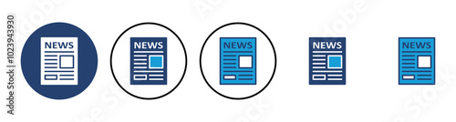 Newspaper icon vector. news paper vector sign