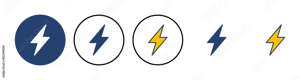 Lightning icon vector. electric icon vector. power icon. energy sign Lightning icon vector. electric icon vector. power icon. energy sign
