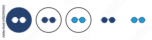 Glasses icon vector. Glasses vector icon