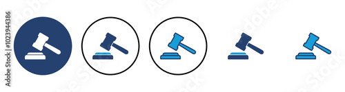 Gavel icon vector. judge gavel icon vector. law icon vector. auction hammer