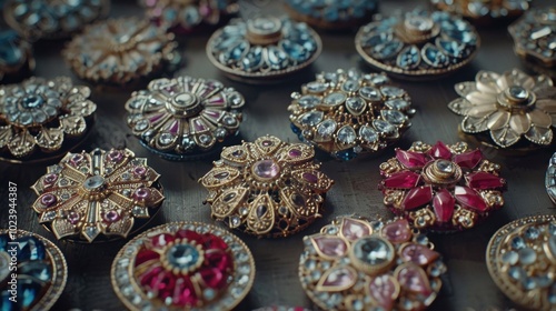 Jewel-toned Brooches.