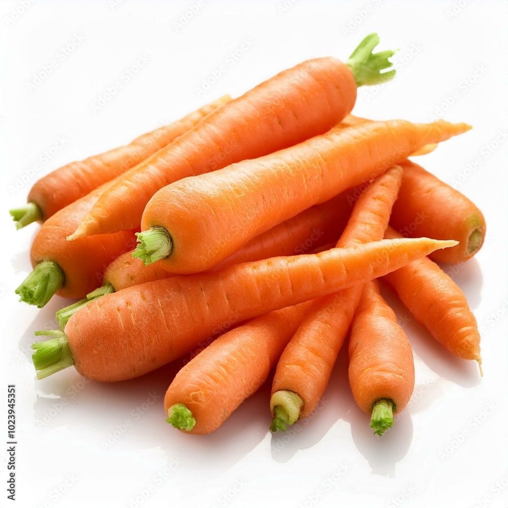 Pile of baby carrots isolated on white background Pile of baby carrots isolated on white background