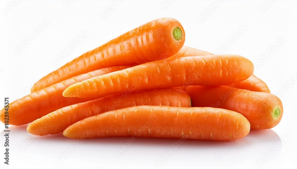 Pile of baby carrots isolated on white Pile of baby carrots isolated on white