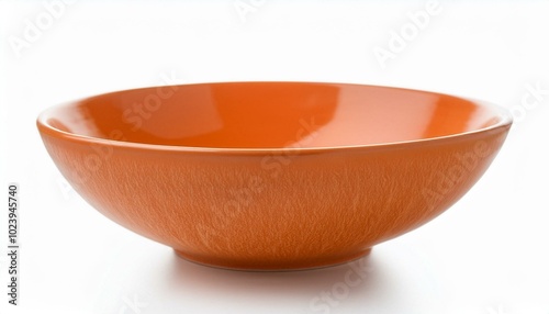 Orange bowl isolated on the white background