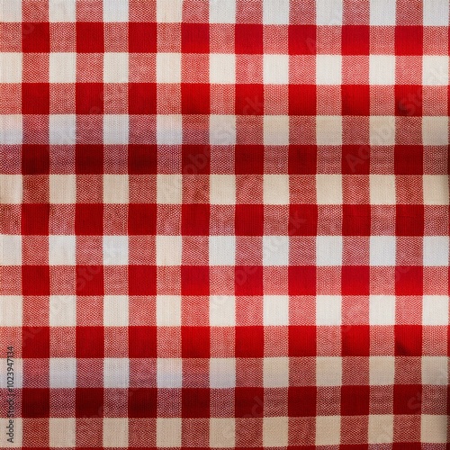 Red white tablecloth pattern lines. Gingham seamless pattern. Christmas backgroound. Strokes texture for textile shirt plaid, tablecloth, cloth, blanket, paper, makeup. Checkered print. 