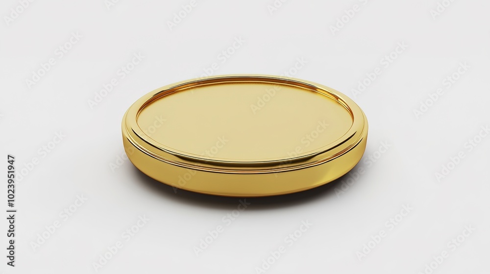 3D Empty Gold Coin 3D Empty Gold Coin