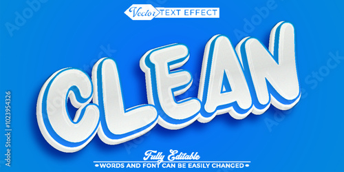 White Clean Vector Editable Text Effect Template
