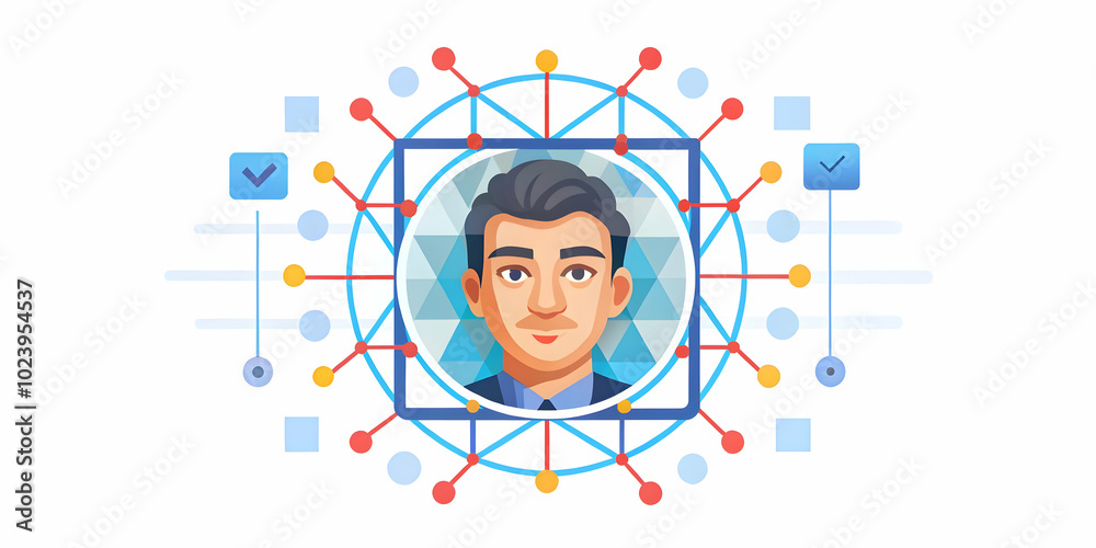 Close-Up of AI Facial Recognition Grid Concept: Macro View of Digital Grid Lines Scanning Human Face for Enhanced Identity Verification in France - Stock Photo Close-Up of AI Facial Recognition Grid Concept: Macro View of Digital Grid Lines Scanning Human Face for Enhanced Identity Verification in France - Stock Photo