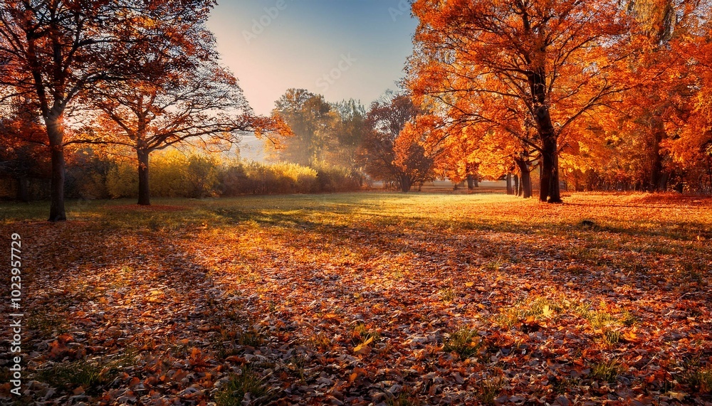 Fototapeta premium autumn in the park