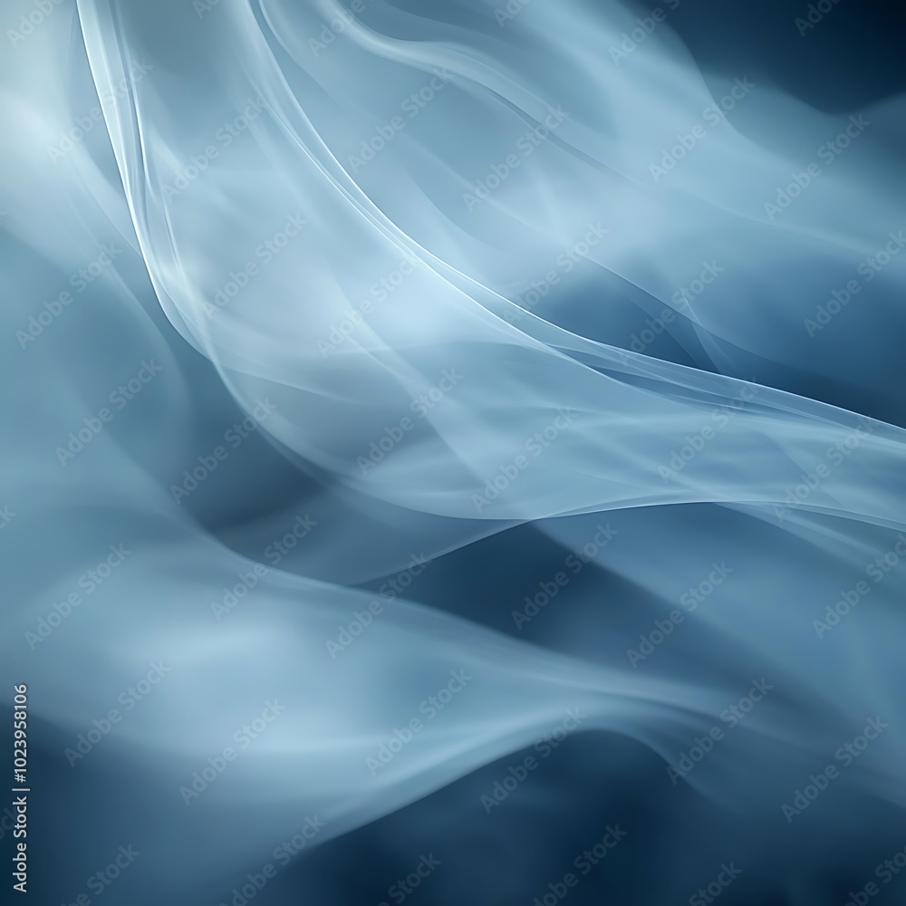 Obraz premium A soft, ethereal swirl of translucent smoke against a dark background, creating a calming atmosphere.