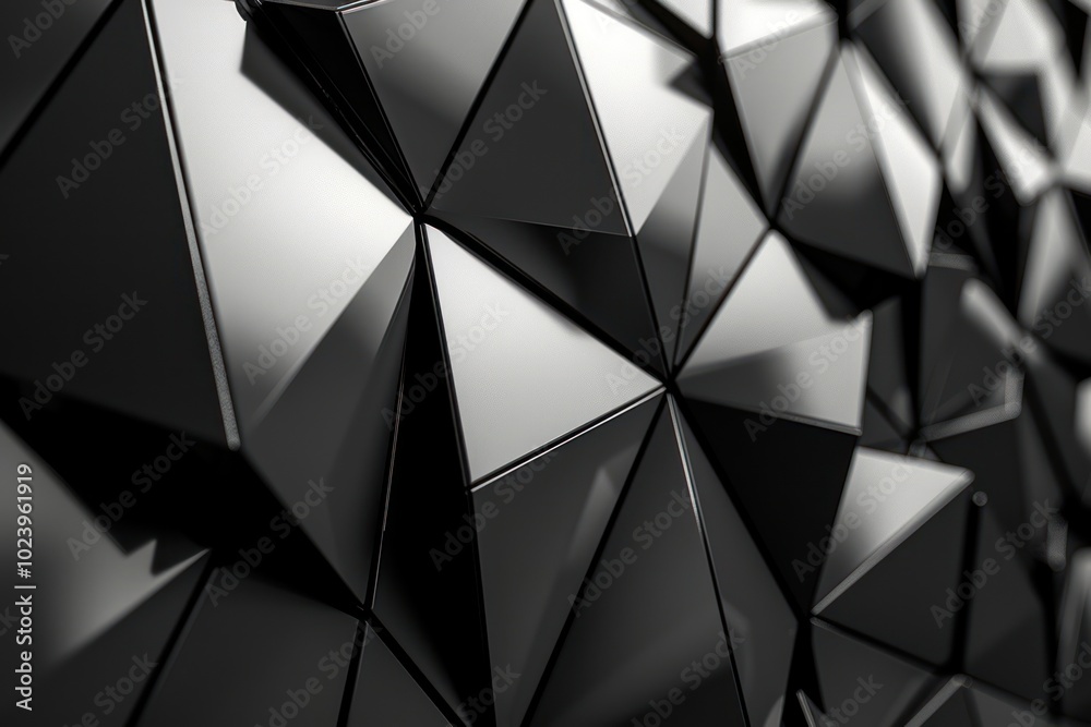 Black Geometric Abstract Design - 3D Rendered Background Black Geometric Abstract Design - 3D Rendered Background
