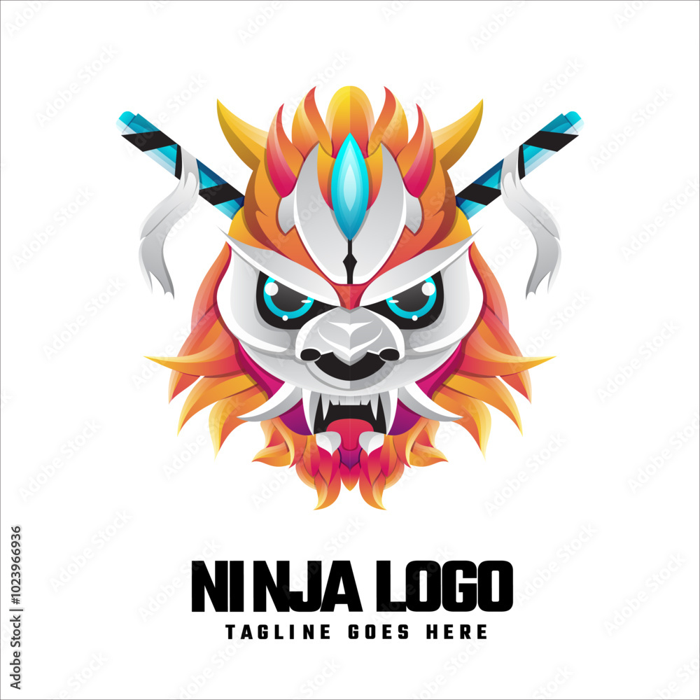 Obraz premium Ninja Gradient Logo