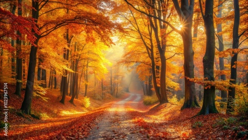 Autumn in the Forest: Vibrant Colors and Tranquil Landscapes for Stunning Fall Photography