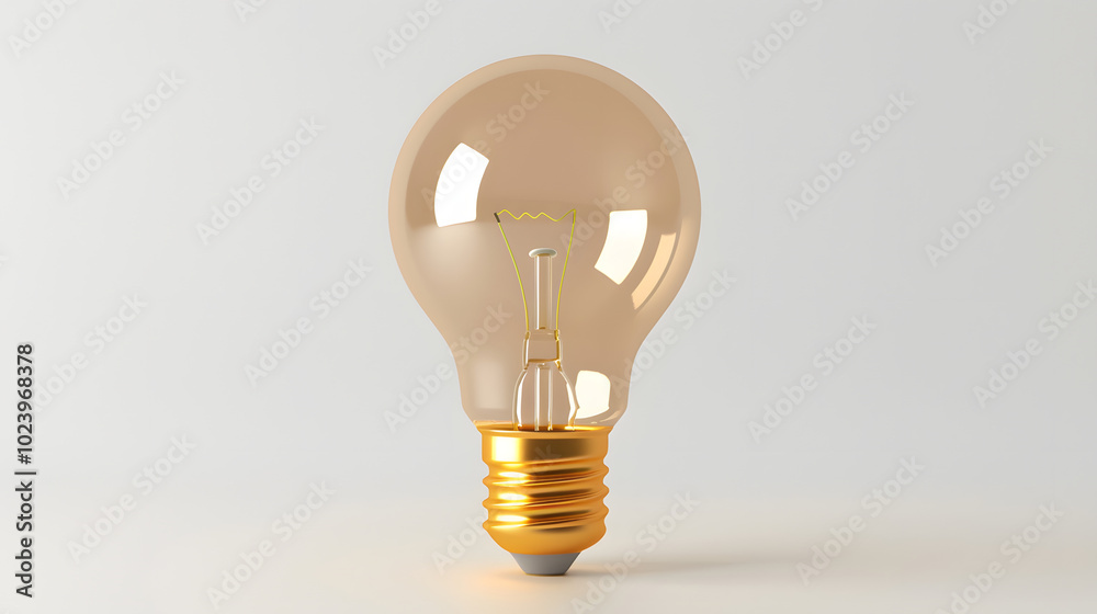 Lightbulb Icon Business development 3D Lightbulb Icon Business development 3D
