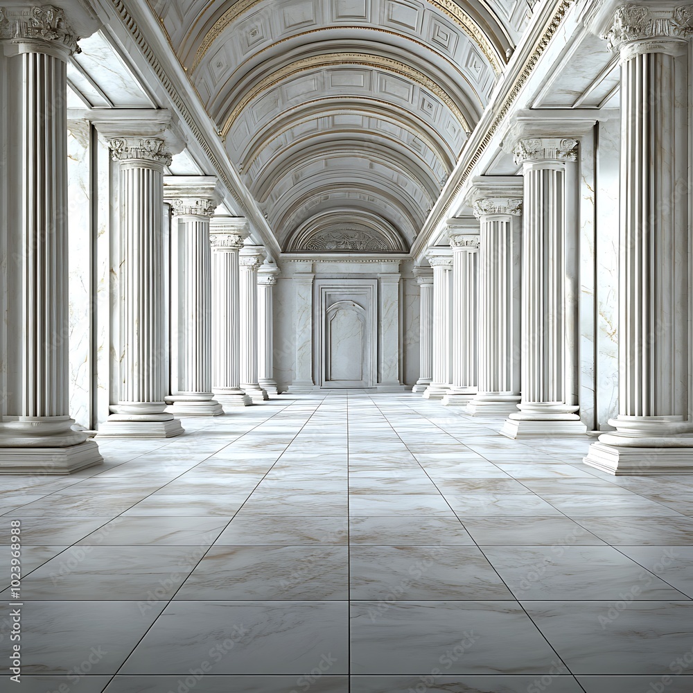 A grand marble hall with classical columns and intricate architectural details. A grand marble hall with classical columns and intricate architectural details.