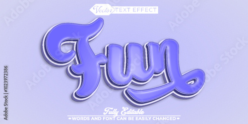 Cartoon Yellow Fun Vector Editable Text Effect Template