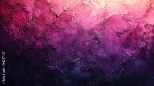 Abstract textured background with purple, pink, and red color gradients.