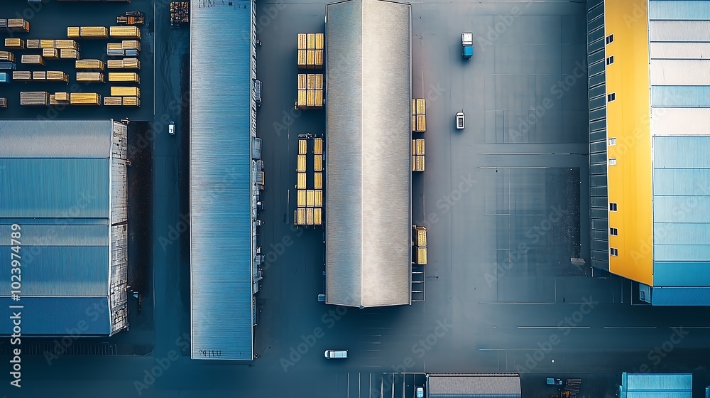 Aerial View of Large Warehouse and Storage Facility Aerial View of Large Warehouse and Storage Facility