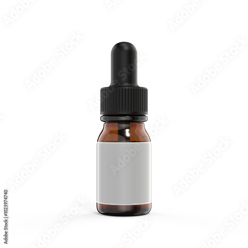 10ml Medicine bottle 3D render	for mockup 