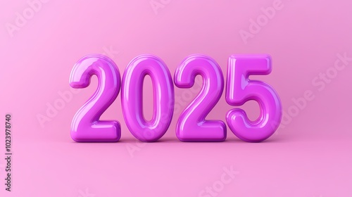 New Year 2025: Dynamic 3D Typography