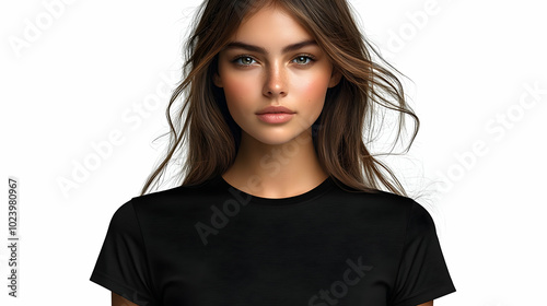 Portrait of a young woman w...