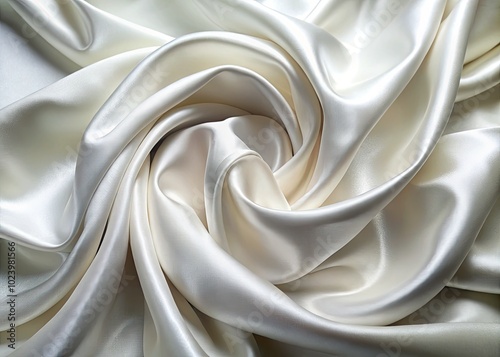 Close-Up of Luxurious White Silk Texture for Elegant Wedding Backgrounds