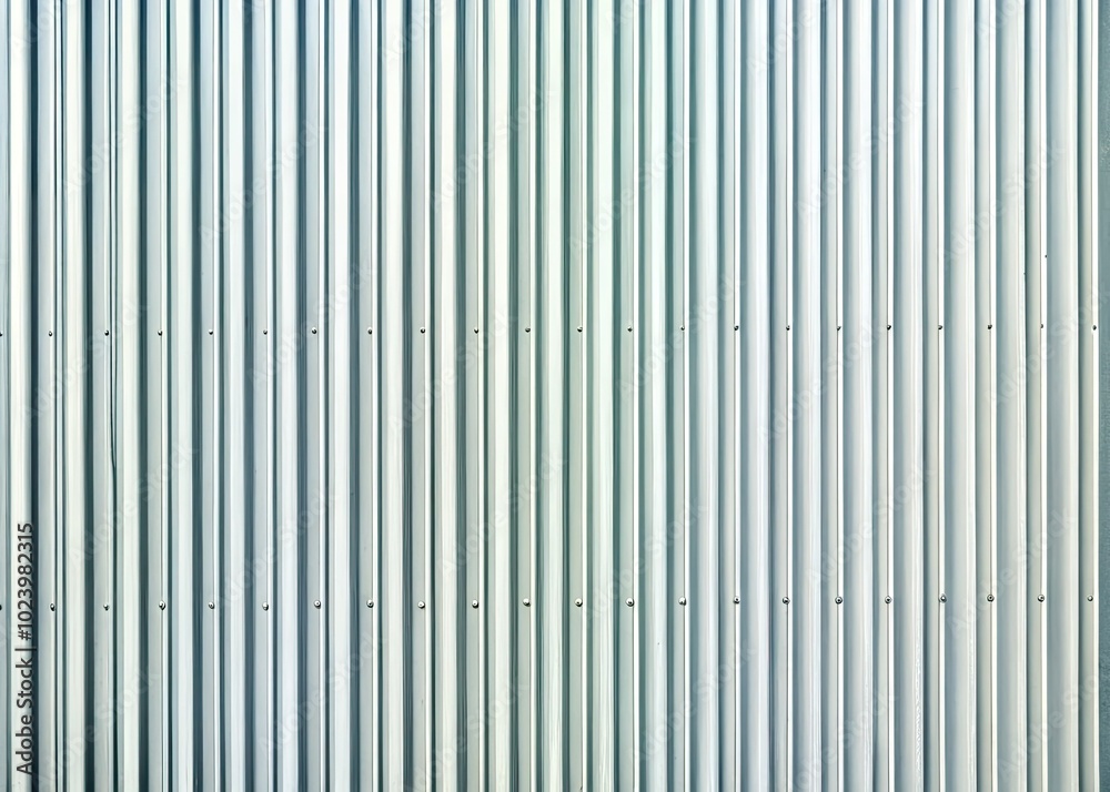 A continuous panorama of white corrugated metal texture, suited for industrial and architectural backgrounds, delivering a crisp and modern aesthetic for multiple creative uses. A continuous panorama of white corrugated metal texture, suited for industrial and architectural backgrounds, delivering a crisp and modern aesthetic for multiple creative uses.