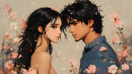 A romantic illustration of ...