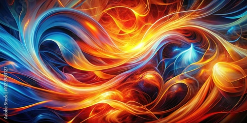 Wallpaper Mural Colorful Double Exposure of Fire Swirls and Patterns for Stunning Visuals Torontodigital.ca