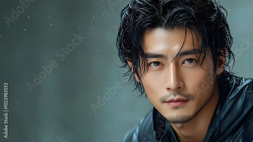 Close-up portrait of a man ...