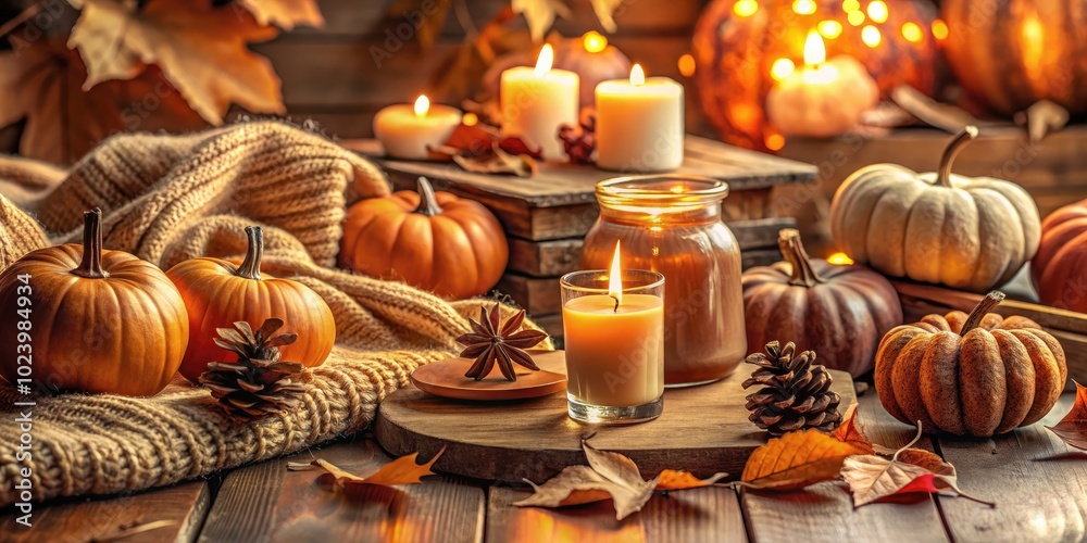 Create a warm autumn ambiance by incorporating candles and inviting textures in your home decor, embracing the seasonal charm and comfort of fall's essence. Create a warm autumn ambiance by incorporating candles and inviting textures in your home decor, embracing the seasonal charm and comfort of fall's essence.