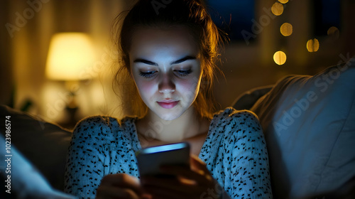 Young woman using a smartph...