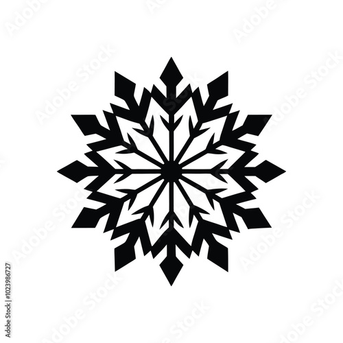 Beautiful snowflake vector illustration perfect for winter designs, prints, and holiday.