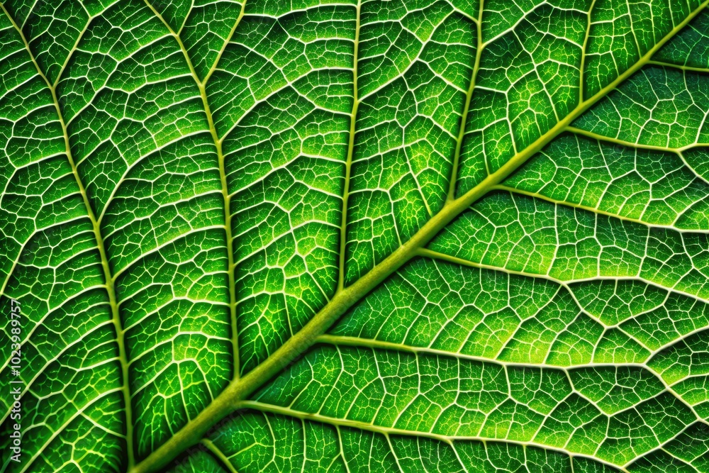 An intricate macro shot of green leaf veins, providing a rich, organic background ideal for diverse purposes in art, design, and nature-inspired themes. An intricate macro shot of green leaf veins, providing a rich, organic background ideal for diverse purposes in art, design, and nature-inspired themes.