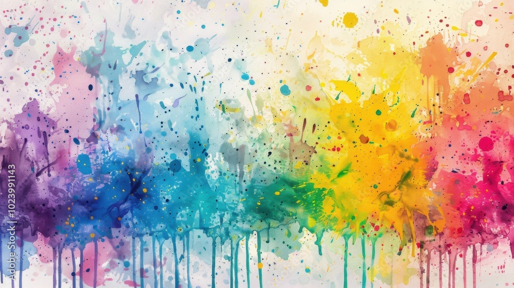 Fototapeta premium Vibrant Splash of Colorful Abstract Paints