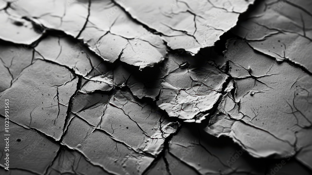 Detailed Texture of Cracked Paint on a Surface Detailed Texture of Cracked Paint on a Surface