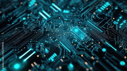 Abstract circuit board futuristic technology background