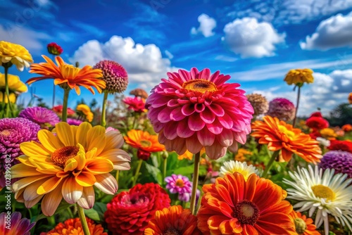 Vibrant Collection of Beautiful Flowers in Bloom Showcasing Nature's Colorful Palette and Beauty