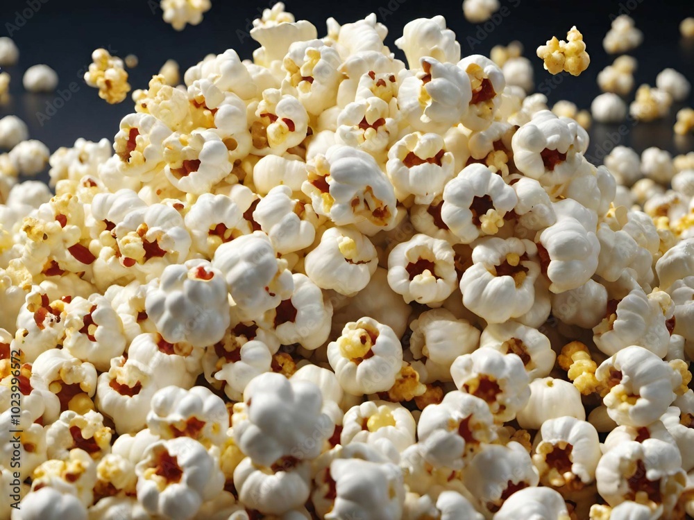 popcorn in a glass bowl on a black background popcorn in a glass bowl on a black background