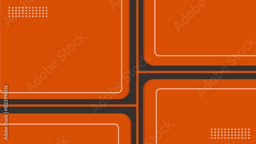 Abstract orange geometric with dark gray background, modern flat design suitable as a background for presentations, banners, posters, social media posts and business cards.