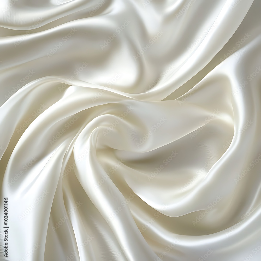 A smooth, flowing white satin fabric showcasing elegant folds and a soft sheen. A smooth, flowing white satin fabric showcasing elegant folds and a soft sheen.