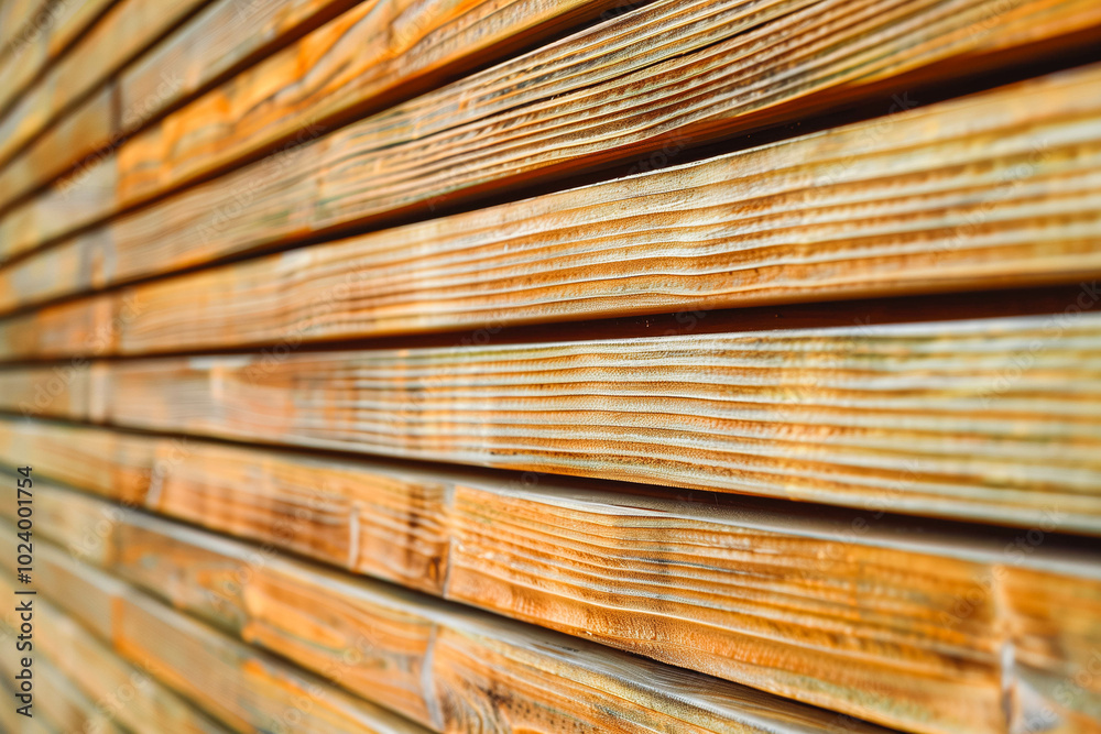 Detail of a wooden wall with a linear relief and texture Detail of a wooden wall with a linear relief and texture