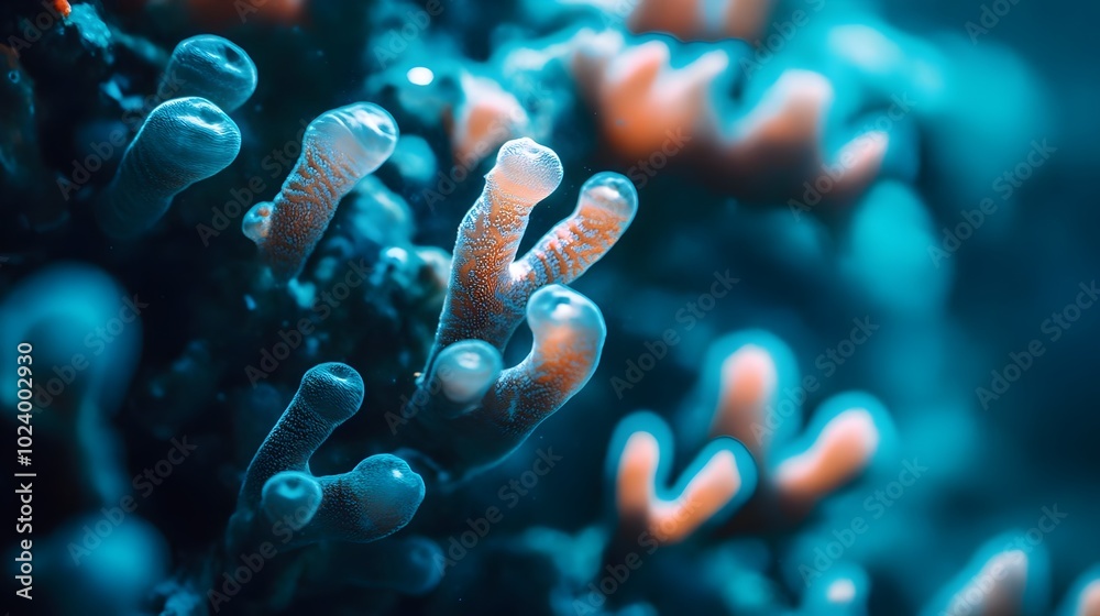 Fototapeta premium Colorful coral reef close up photography underwater