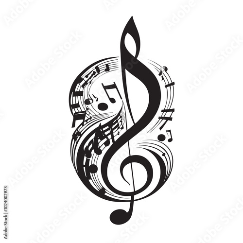 Abstract arrangement of notes